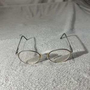Renditions Fiato Collection Serena Oval Glasses 48-18-140 Black Gold Matt Frames